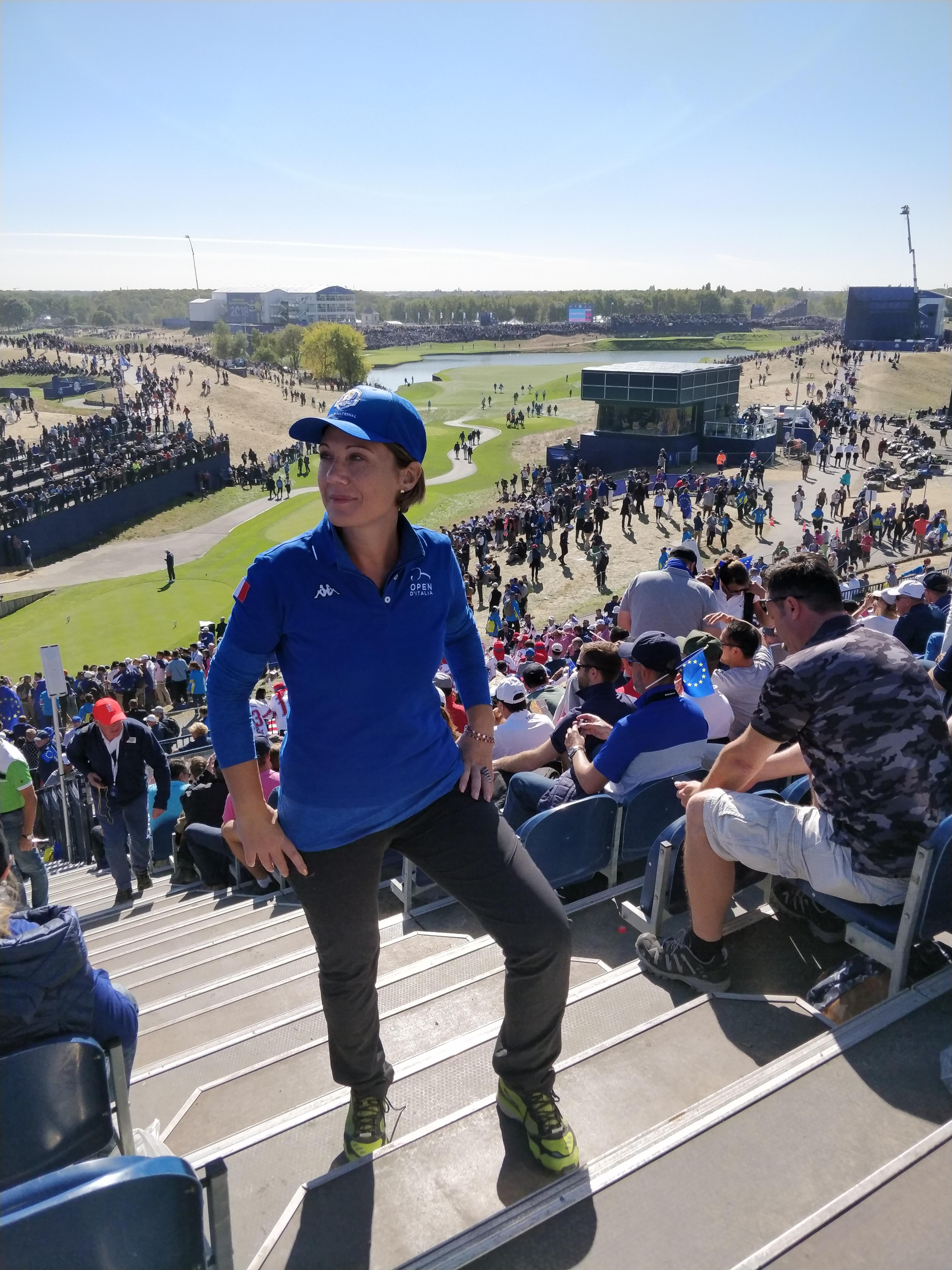 Ryder cup 2018 sulla tribuna piu grande costruita nella storia della Ryder ( fino a 7000 persone )