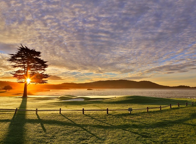 Pebble Beach Golf Links Hole Hole 18 Sunset