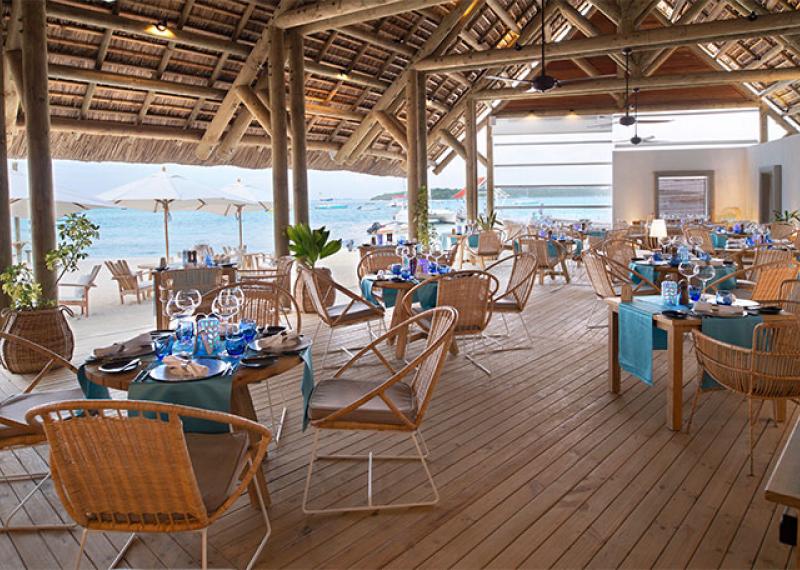 Preskil Island Resort beach restaurant