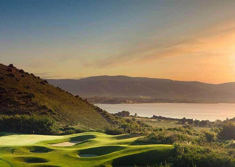Argentario course at sunset with panoramic view