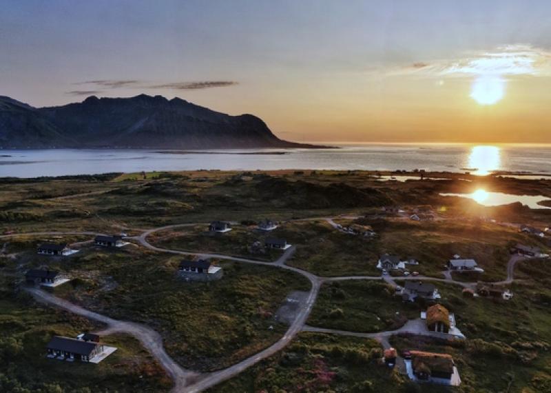 Lofoten Links Lodges aerial view