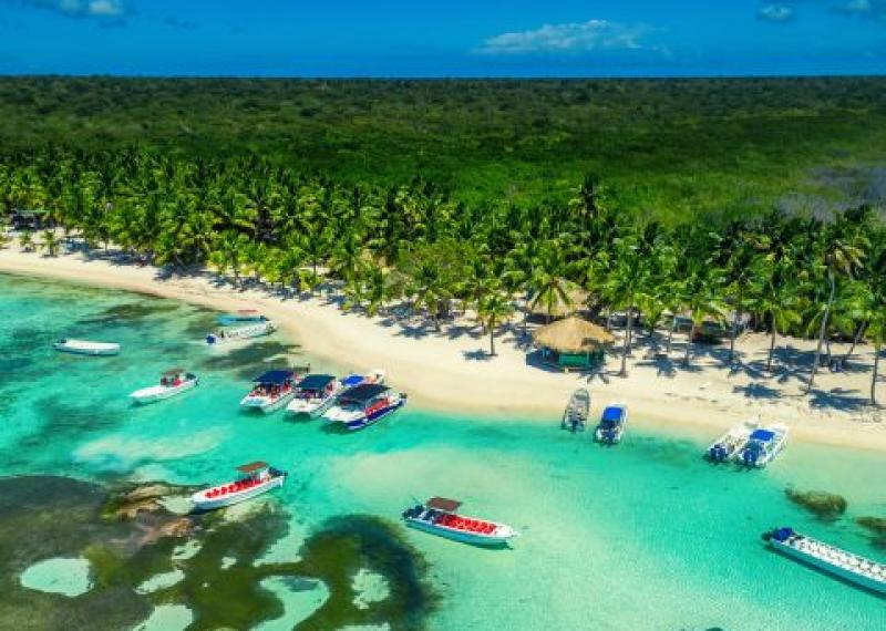Dominican Republic beach aerial view