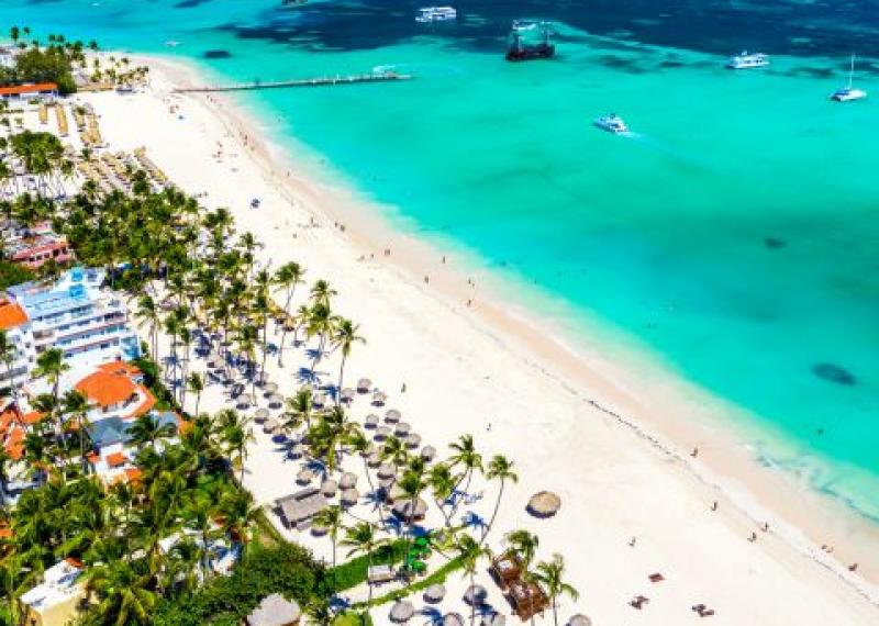 Dominican Republic beach aerial view