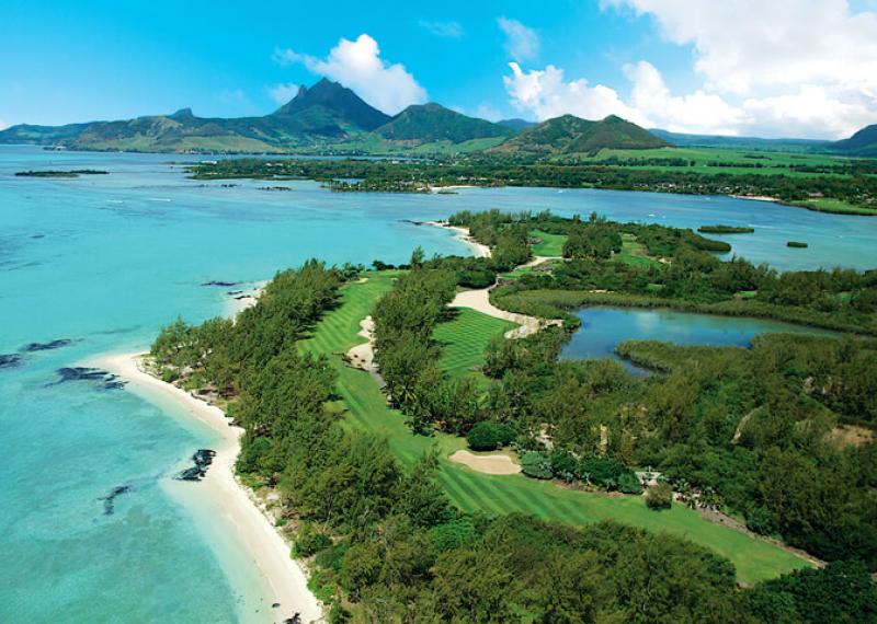 Ile Aux Cerfs aerial view