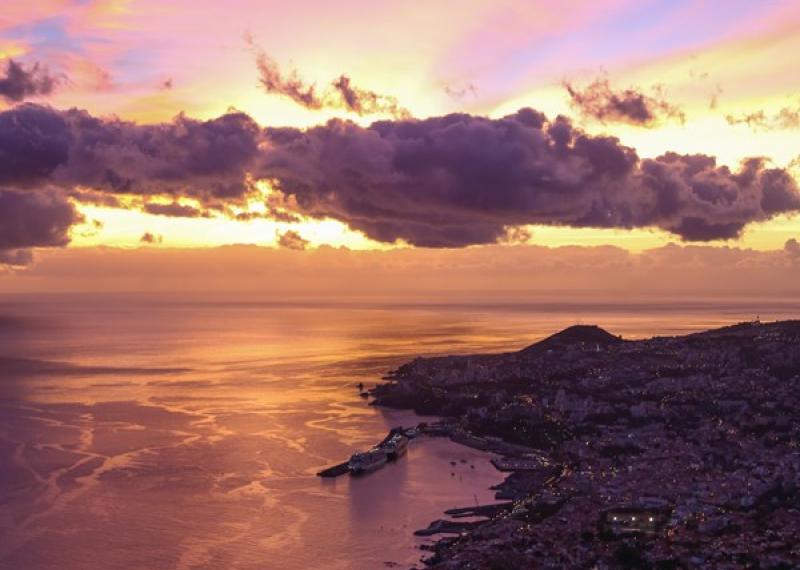 Coast at sunset