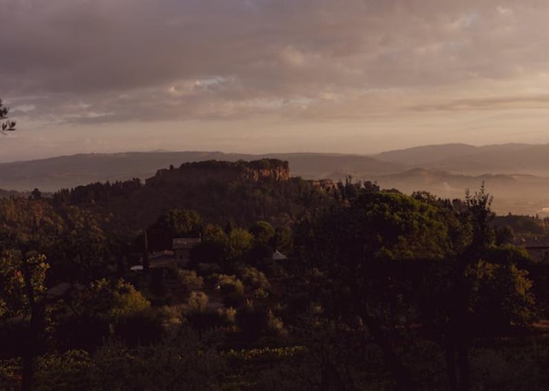 Orvieto Hills at sunset