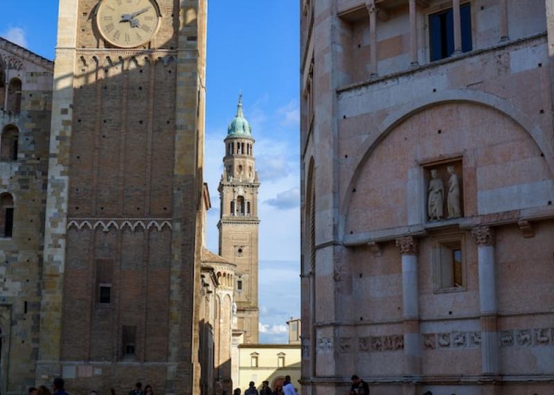 Parma with view on the Cathedral and Baptistery