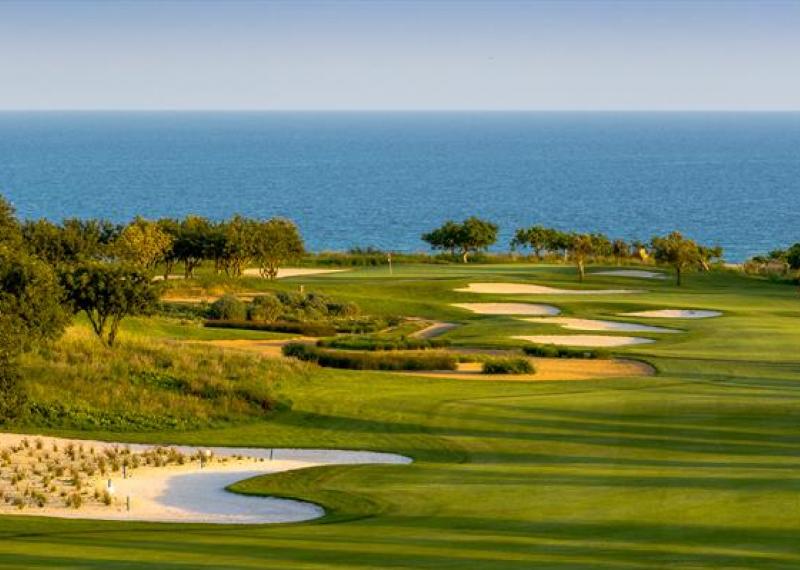 Quinta da Ria fairway view and sea background