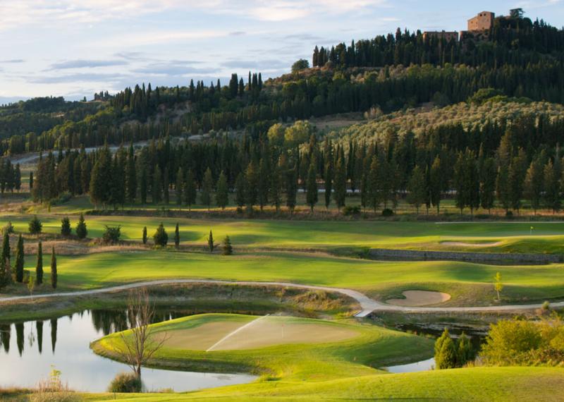 Castelfalfi course and water obstacles view