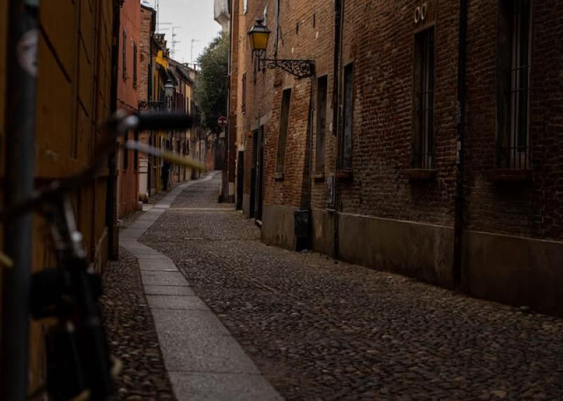 Ferrara road in the city center