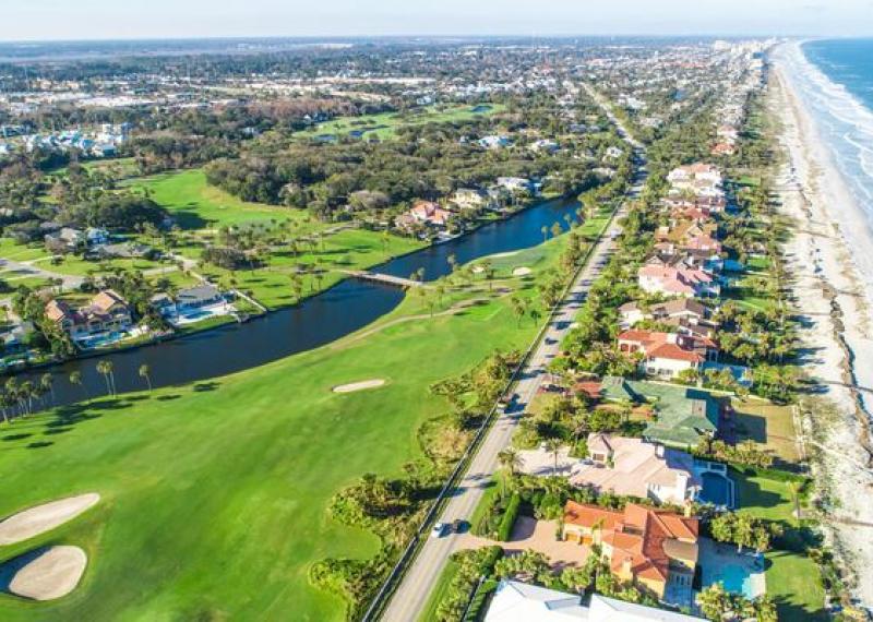 Aerial view of Ponte Vedra beach