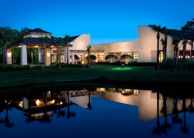 Sawgrass Marriott resort by night