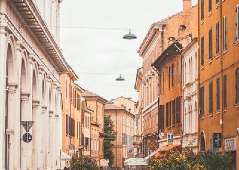 Narrow road in Ferrara