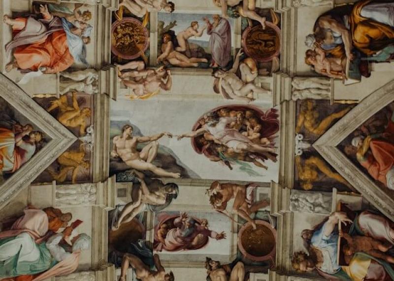 Ceiling frescos in Sistine Chapel