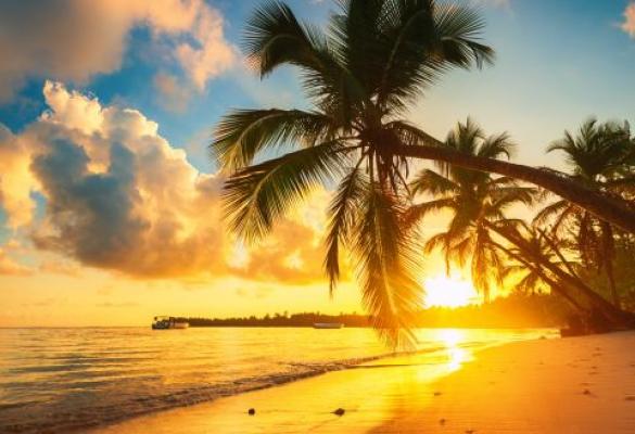 Dominican republic beach sunset